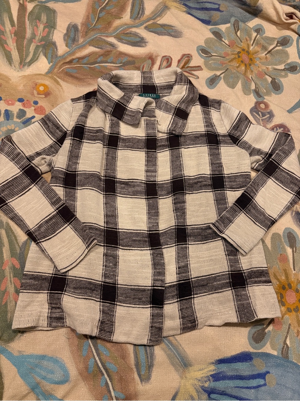 Ralph Lauren brown & White Plaid jacket women’s